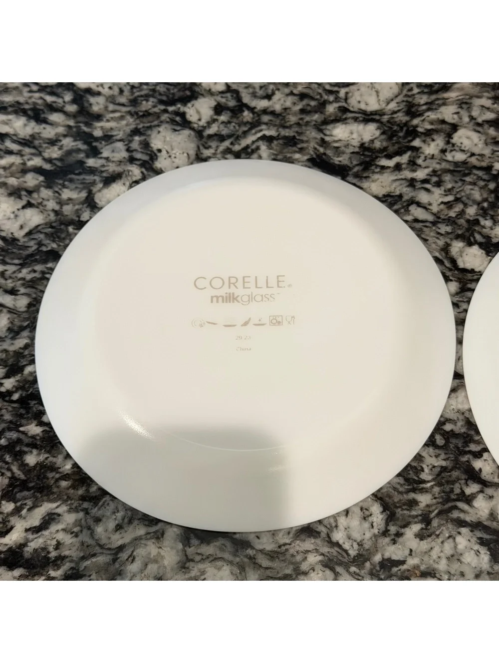 2 Corelle Everyday Expressions Milk Glass Salad Plates 7.5
